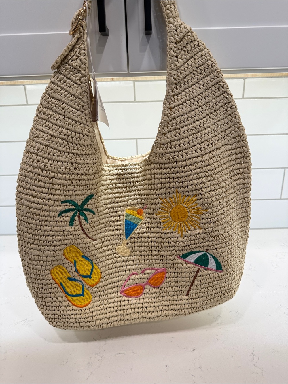 NWT Shiraleah cabana slouchy beach tote